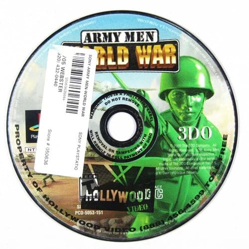 Army Men World War Playstation Authentic Tested Disc Only