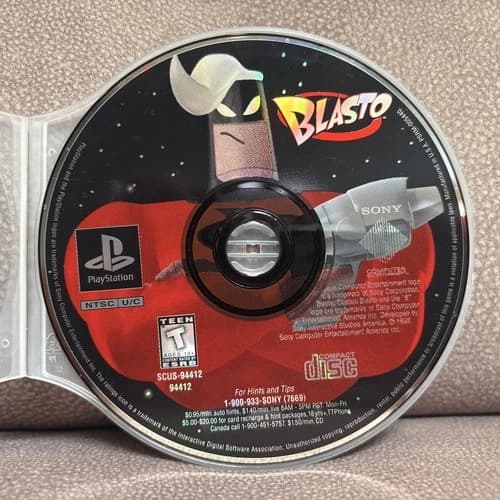 Blasto (Sony PlayStation 1, PS1, 1998) Game Only, Tested, Very Good