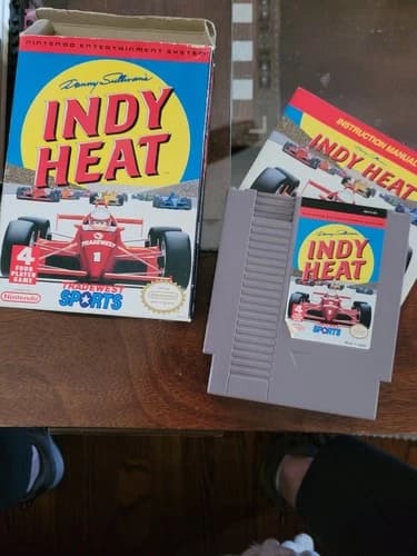 Danny Sullivan's Indy Heat NES 1992. Box, Manual and game. Works great!