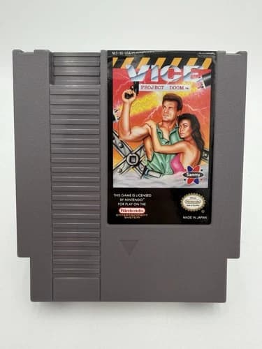 *TESTED* Vintage 1991 Nintendo NES Vice Project Doom - WORKS