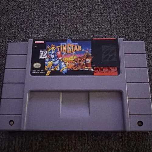 SNES - Tin Star Super Nintendo Authentic Cartridge - Tested Working