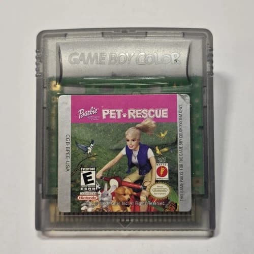 Barbie Pet Rescue Gameboy Color GBC (2001, Mattel) Cleaned And Tested