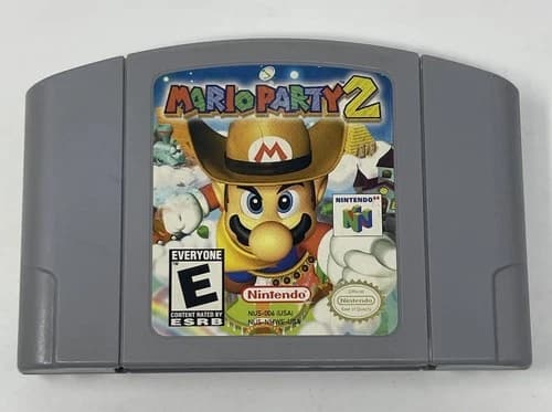 Mario Party 2 (Nintendo 64, 2000 N64) Authentic Tested Working