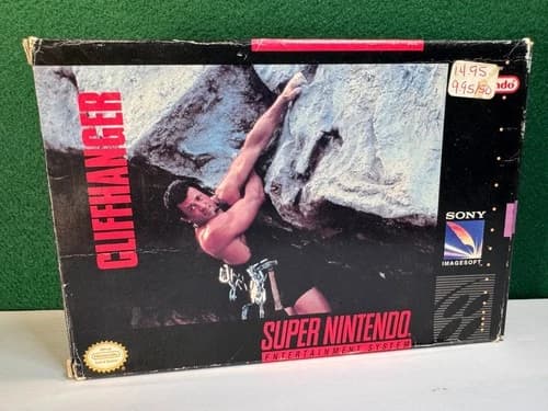 Cliffhanger (Super Nintendo SNES, 1993) Complete CIB Ex-Rental Authentic