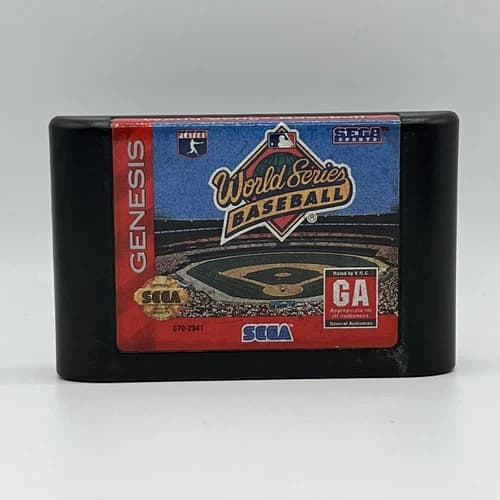 Sega Genesis World Series Baseball Authentic Tested Working Cartridge Only 1994