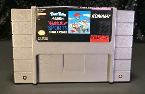 Tiny Toon Adventures Wacky Sports Challenge~Nintendo SNES 1994~Authentic, Tested