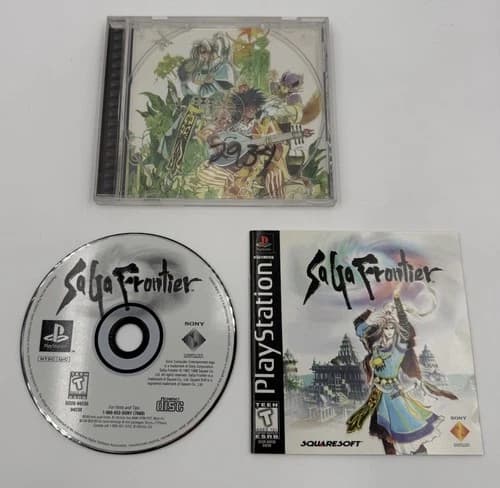 Saga Frontier Sony PlayStation 1 PS1 CIB Black Label Tested