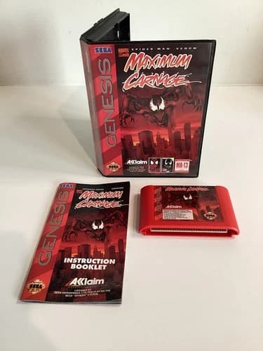 Spider-Man and Venom Maximum Carnage Sega Genesis CIB Complete TESTED