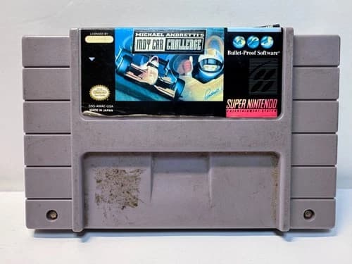 Michael Andretti's Indy Car Challenge (Super Nintendo SNES, 1994) Authentic.