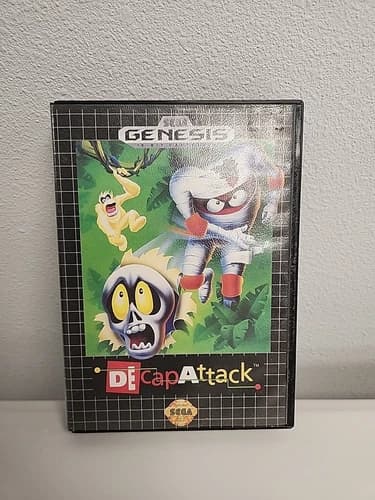 Decap Attack (Sega Genesis,1991) Authentic - Tested - Complete
