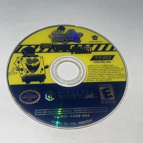 SpongeBob SquarePants: Lights, Camera, Pants (Nintendo GameCube Disc Only Tested