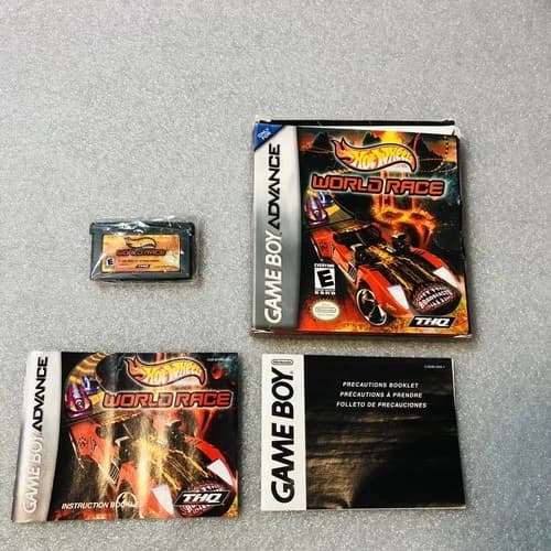 Hot Wheels: World Race (Nintendo Game Boy Advance, 2003) Game, Box And Manual