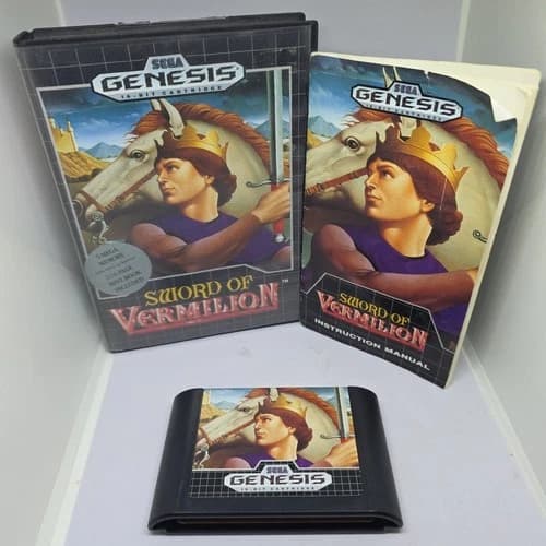 Sword of Vermilion (Sega Genesis, 1990) Complete w/ Manual Authentic Tested