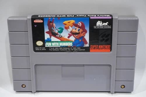 Mario's Early Years Fun with Numbers Super Nintendo Entertainment System SNES
