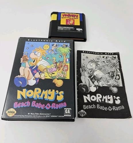 NORMY'S BEACH BABE-O-RAMA SEGA GENESIS COMPLETE IN BOX