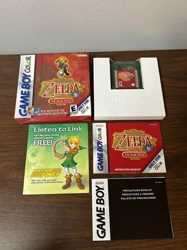Gameboy Color Zelda Oracle of Seasons 2001 Tested Working CIB Nintendo