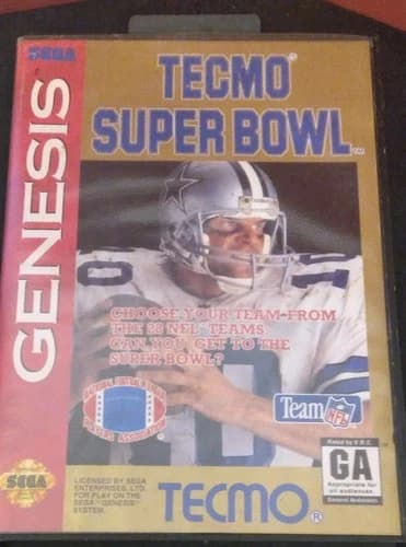 Tecmo Super Bowl for Sega Genesis 1993 Complete with Box and Manual