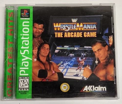 WWF WrestleMania: The Arcade Game (Sony PlayStation 1, 1995) PS1 Complete Tested
