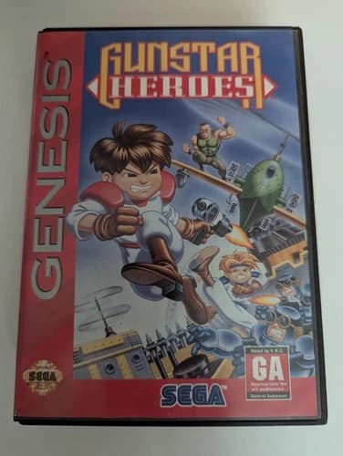 Gunstar Heroes (Sega Genesis, 1993) Authentic Complete CIB. Tested working