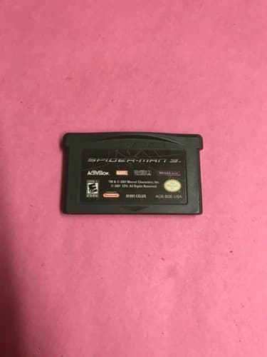 Nintendo Game Boy Advance Spider-Man 3 Authentic Tested Working Activision