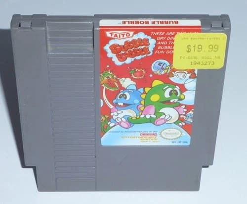 Bubble Bobble (Nintendo NES Authentic) Cleaned Tested Working