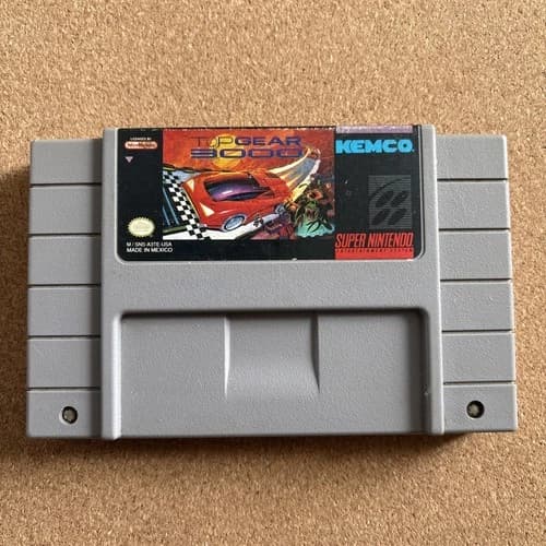 Top Gear 3000 (Super Nintendo SNES, 1995) Authentic - Tested & Working Cartridge