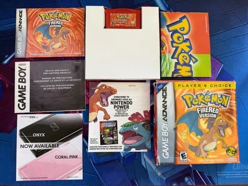 Pokemon FireRed GameBoy Advance Authentic GBA Complete In Box CIB