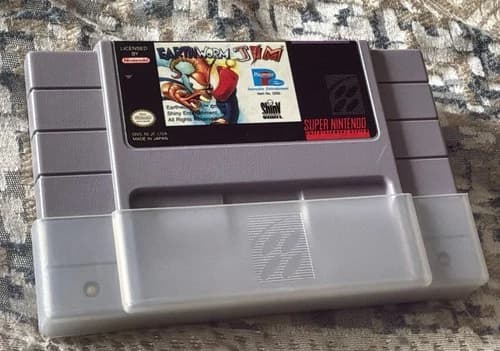Earthworm Jim Super Nintendo SNES Cartridge Tested