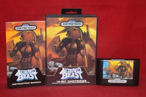 Altered Beast (Sega Genesis, 1989) Authentic Game Cartridge, CIB Complete
