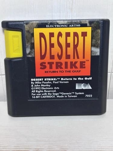Sega Genesis Desert Strike Return To The Gulf Authentic 1992 Cartridge Only