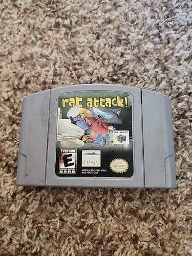 Rat Attack Nintendo 64 N64 Authentic Game Cartridge Only Tested Cleaned Pins