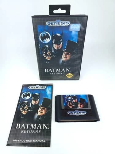 Batman Returns (Sega Genesis, 1992) w/ Case *COMPLETE* *CLEAN*