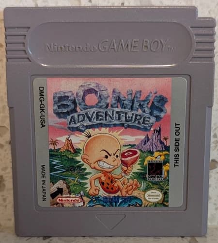 Bonk’s Adventure Nintendo Game Boy Authentic Original Cartridge