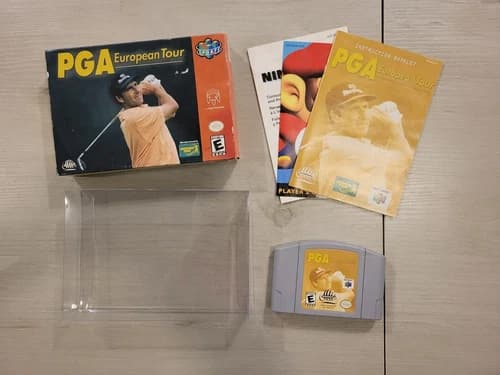 PGA European Tour N64 - CIB Complete In Box - Protector Is Included