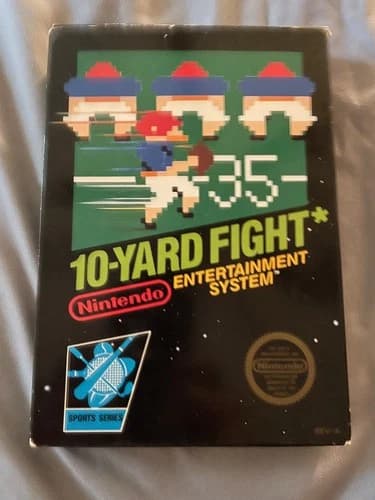 10 Yard Fight (Nintendo NES) Complete in box cib good condition!