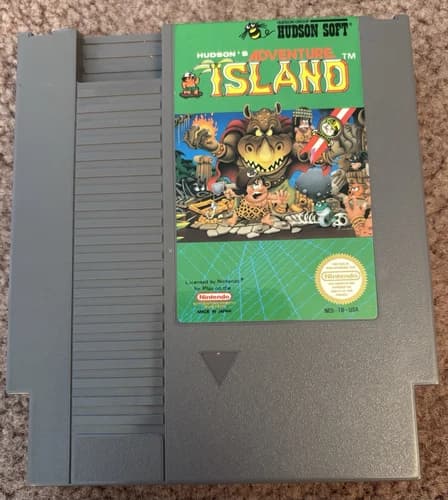 Adventure Island (Nintendo NES, 1988) Cartridge Only Authentic Tested Working