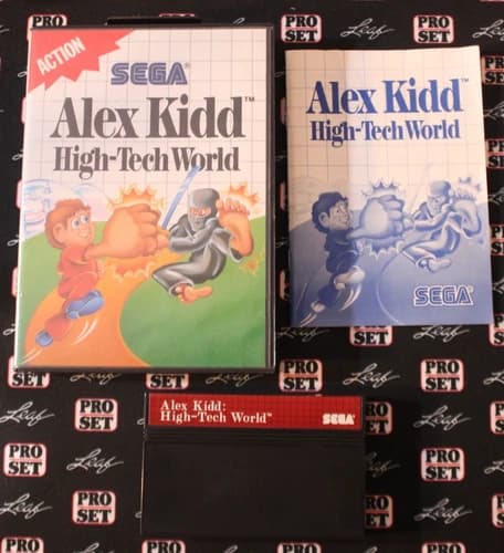 Alex Kidd High-Tech World (Sega Master System, 1989) In Box with Manual - Tested