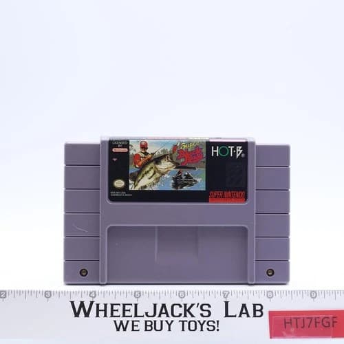 Super Black Bass Super Nintendo SNES 1992 Aklaim Video Game Cartridge ONLY