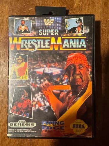 WWF Super WrestleMania (Sega Genesis, 1992) CIB Complete w/ Manual TESTED WWE