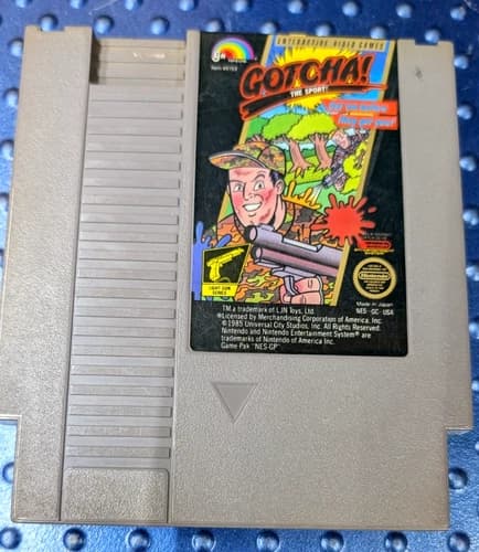 Gotcha The Sport (Nintendo NES, 1987) Tested Works Well