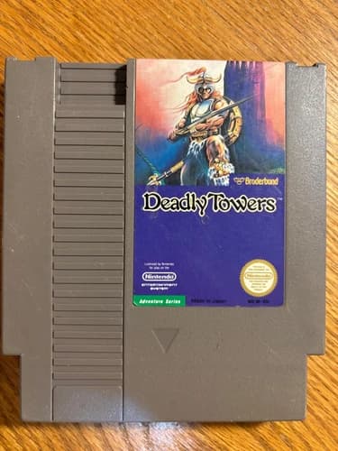 Deadly Towers Nintendo NES Authentic Original Tested