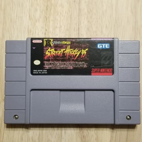 Street Hockey '95 SNES Cartridge Authentic and works.