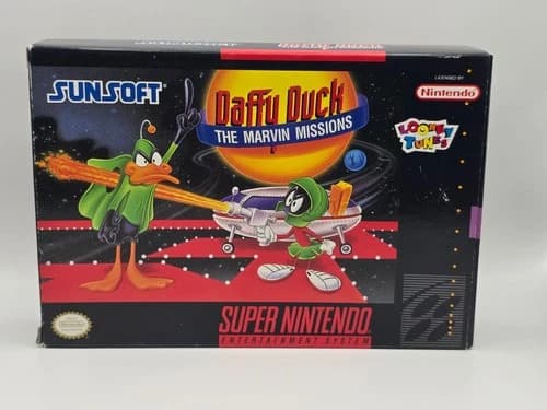 Daffy Duck The Marvin Missions (Super Nintendo SNES, 1995) CIB Tested