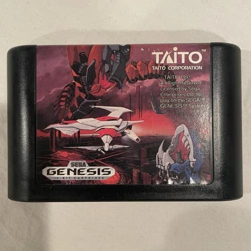 SAGAIA Sega Genesis Darius Taito Game Cartridge Pins Cleaned