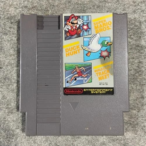 Super Mario Bros Duck Hunt World Class Track Meet (Nintendo NES, 1990) Working