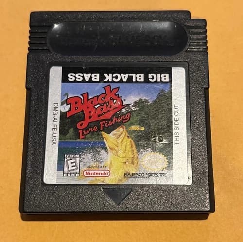 Vintage 1999 Black Bass Lure Fishing (Nintendo Gameboy) Tested
