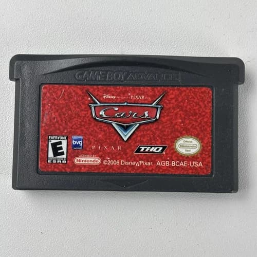 Cars Nintendo Game Boy Advance (Disney, Pixar, Tested, Cartridge Only)