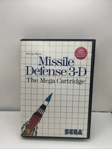 Missile Defense 3-D (Sega Master System, 1987). Complete in Box.