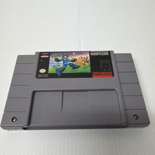 Mega Man Soccer Super Nintendo Entertainment System SNES Authentic Cleaned Pins