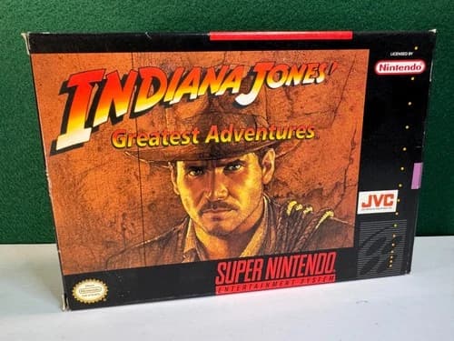 Indiana Jones' Greatest Adventures (Super Nintendo SNES, 1994) Complete EX COND!